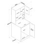Hanah Home Armario para Lavadora KD102 - 2160 - Nogal, Organizador Funcional para Lavadero